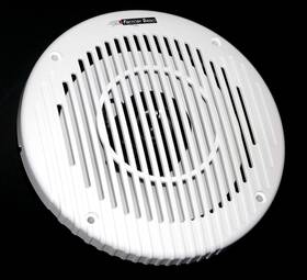 Wr85w 1 Factory Radio 6.5 Inch Dual Cone Waterproof Marine Speaker - Round Straight Grill Boat Spa Rv