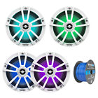 2-822mlw-em16g50ft-ofc-tn Enrockmarine Infinity Reference Marine Led Speakers White Ft 728120504665