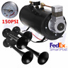 3184643707544 Unbranded High Power Air Horn Kit Trumpet Speaker
