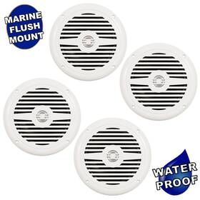 Mrn65w-2pr Acoustic Audio Mrn65w Waterproof Flush Marine 6.5 Inch Speakers Passive 2 Pair Pack