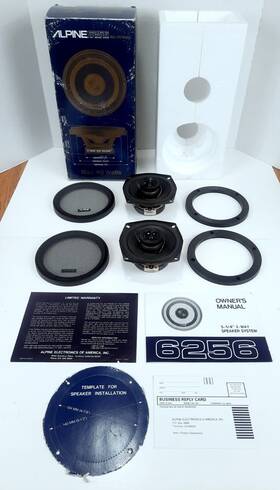6256 Alpine Vintage Max 60 Watts Coaxial 2-way Car Door Speaker System Tested