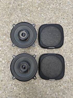 6257gd Alpine Strontium 2-way 5-1/4 Inch Speakers Vtg 60w 4 Ohm Pair With Grilles
