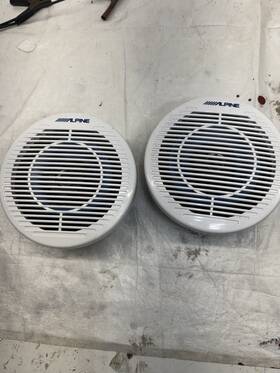 Stm-6666 Alpine - 16.5cm 5.5 Inch 2-way Coaxial Speaker Marine Speakers 100w. Used