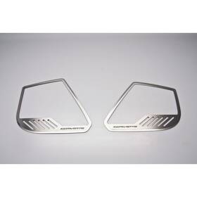 051005 American Car Craft Stainless Door Speaker Trim Rings With Ftcorvetteft For 14-19 Chevy Corvette Z06/z51