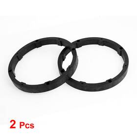 Automall Tech 700724026842 Auto Car Truck Black 16.5cm External Dia Plastic Speaker Spacers 18mm Depth 2pcs