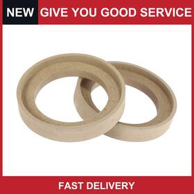 Automall Tech 703820741107 Universal 3.5 Inch Car Beige Speaker Spacer Ring Adaptor Brackets Pack Of 2