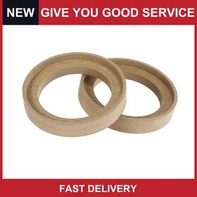 Automall Tech 703820742388 Universal 3 Inch Car Beige Speaker Spacer Ring Adaptor Brackets Pack Of 2