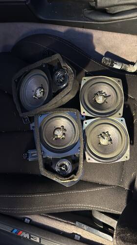 Bmw 1221113 E36 M3 Convertible Full Harmon And Kardor Speaker Set With Uncut Harness