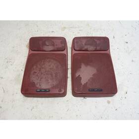1381727 Bmw 88-91 E30 Rear Shelf Speaker Covers Cardinal Red Premium Sound System Oem