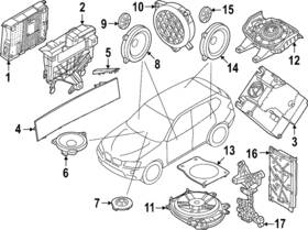 65-13-9-441-894 Bmw Genuine Inst Panel Speaker