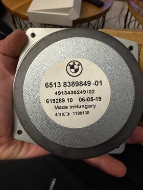 8389849-01 Bmw Brand New Oem Subwoofer 6513 Hifi System Speaker