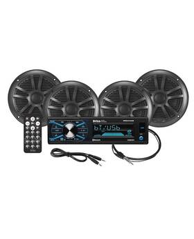 153-mcbk634b64 Boss Audio Systems Mcbk634b.64 Weatherproof Marine Receiver/speaker Package