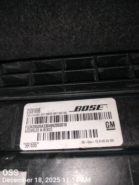 644.gm6q16 Cadillac Speaker Oem 2016 Srx 1yr Wrnty