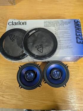 Srr1323 Clarion Vintage Coaxial 2 Way 100 Watt 5.25 Untested Car Speakers Audio