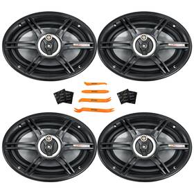 2cs693-2sssk-ebpr10 Crunch 4x Cs693 6x9 Inch 400w Max 3-way Car Audio Speakers With Sound Dampening Kit