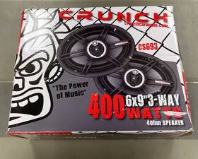 Crunch 806576222095 400-watt 6 Inch X 9 3-way 4-ohm Coaxial Cs Speakers Black