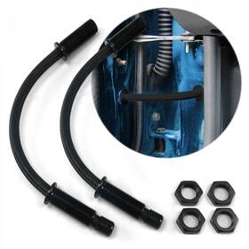 Ztp3d8dcf Dnx Wiring & Electronics Black Braided Steel Door Loom Pair 12v Power Window 1/2 Inch