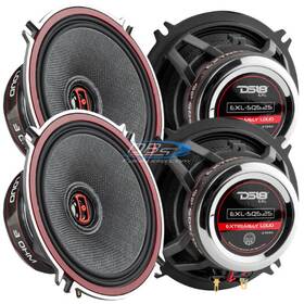 Exl-sq5.25 Ds18 095225337598 4x 5.25 Inch Coaxial Speakers - 80 Watt Rms 3 Ohm 2-way Neodymium