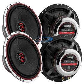 Exl-sq6.5 Ds18 Sq6.5 4x 6.5 Inch Coaxial 2-way Speakers - 120w Rms 3-ohm Carbon Fiber