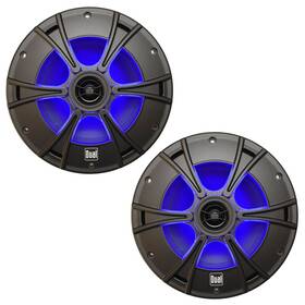 Dms6516 Dual Boat Coaxial Marine Speakers 75w 4 Ohm Gray Pair