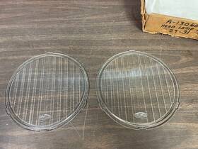 A-13060 Ford 1928 1929 1930 1931 Model A Script Glass Headlight Lenses Pair 625