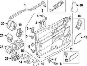 Pc3z-18979-aa Ford Genuine Speaker Grille