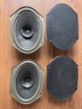 Xl5f-18808-ab Ford Car Speakers 25w 4 2 With Covers / Without