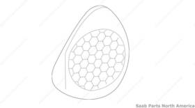 12830788-aa Genuine Saab Speaker Grille - Beige For Right 2004-2007 9-3