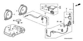 77131-s9a-g00zb Honda Genuine Lid Assembly R Tweeter Yr202l With Dark Saddle 77131