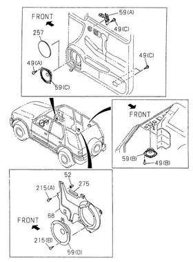 8-97124-686-1 Honda Genuine Speaker L Stereo
