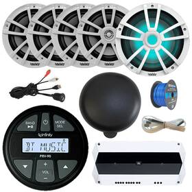Prv90-622mwb-ma4505-10mblw Infinity Enrock Infinty Prv-90 Receiver 6.5 Inch Speakers - Bulk Packaging Amplifier 10 Led Sub
