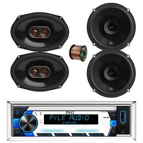 Infinity Plmrl50wb-697mfus-603f-eb16 Pyle Bluetooth Am/fm Receiver 2x 6.5 Inch 150w Speakers 6x9 300w Speaker Wire