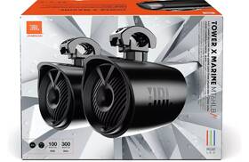 Jbl 050036354431 Mt6hlb 6.5 Inch Enclosed Full Range Boat Marine Tower Audio Speaker Rgb Lighting