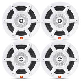 2xstadiummw8030am Jbl 4x Stadium Marine Mw8030 8 Inch 3-way 500w White Speakers With Rgb Led
