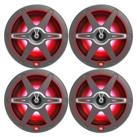 Jbl 709016565397 Qty 4 Club 82 8 Inch 450w Peak 2-way Marine Audio Speaker White/gray Grilles
