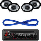 Kfcc6866s Kdc158u--kfcc6866s--ekca14g60- Kenwood Car Aux Am Fm Stereo Speakers Wiring 604697411448