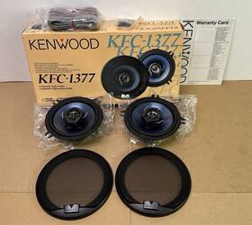 Kfc-1377 Kenwood 120w 5 1/4 Inch 2 Way Car Audio Speakers Rear Deck Door Old School