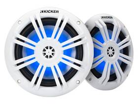 51km604wl Kicker Km 6.5 Inch Marine Audio Speaker 2 Way Coaxial 50w Rms With Rgb Led