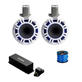 51kmtcxl65w-51mslc Kicker 2x 6.5 Inch 300w Led Hlcd Marine Tower Speakers White Remote Wire 51kmtcxl65w-51mslc Kicker 2x 6.5 Inch 300w Led Hlcd Marine Tower Speakers White Remote Wire