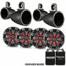 Kickerbdl190806-36 Kicker Blackcharcoal Wake Tower Led Marine Speakers 841992136687