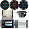 Kmc20-41km84lcw-40kxm4004 Kicker Stereo Radio Coaxial Led Speakers Marine Amplifier 604697439473