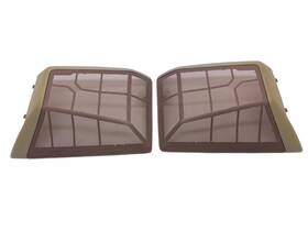 1268270224 Mercedes-benz 1985-1991 350sdl W126 Pair Rear Deck Speaker Covers Red/tan Note