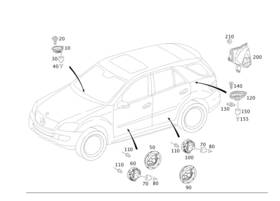 164-820-26-02-64 Mercedes-benz Genuine Loudspeaker