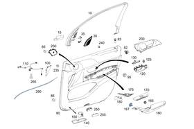 167-720-66-00 Mercedes-benz Genuine Cover Trim