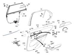 167-730-39-10 Mercedes-benz Genuine Cover Trim