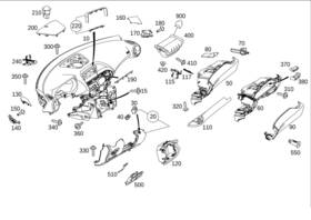 190-680-00-89 Mercedes-benz Genuine Cover Instrument Panel