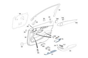 205-720-00-80 Mercedes-benz Genuine Trim Strip