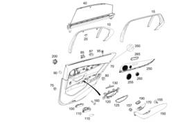 213-727-58-00-64 Mercedes-benz Genuine Cover Molding