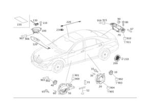 221-820-28-02 Mercedes-benz Genuine Speaker