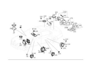 222-820-46-02 Mercedes-benz Genuine Speaker